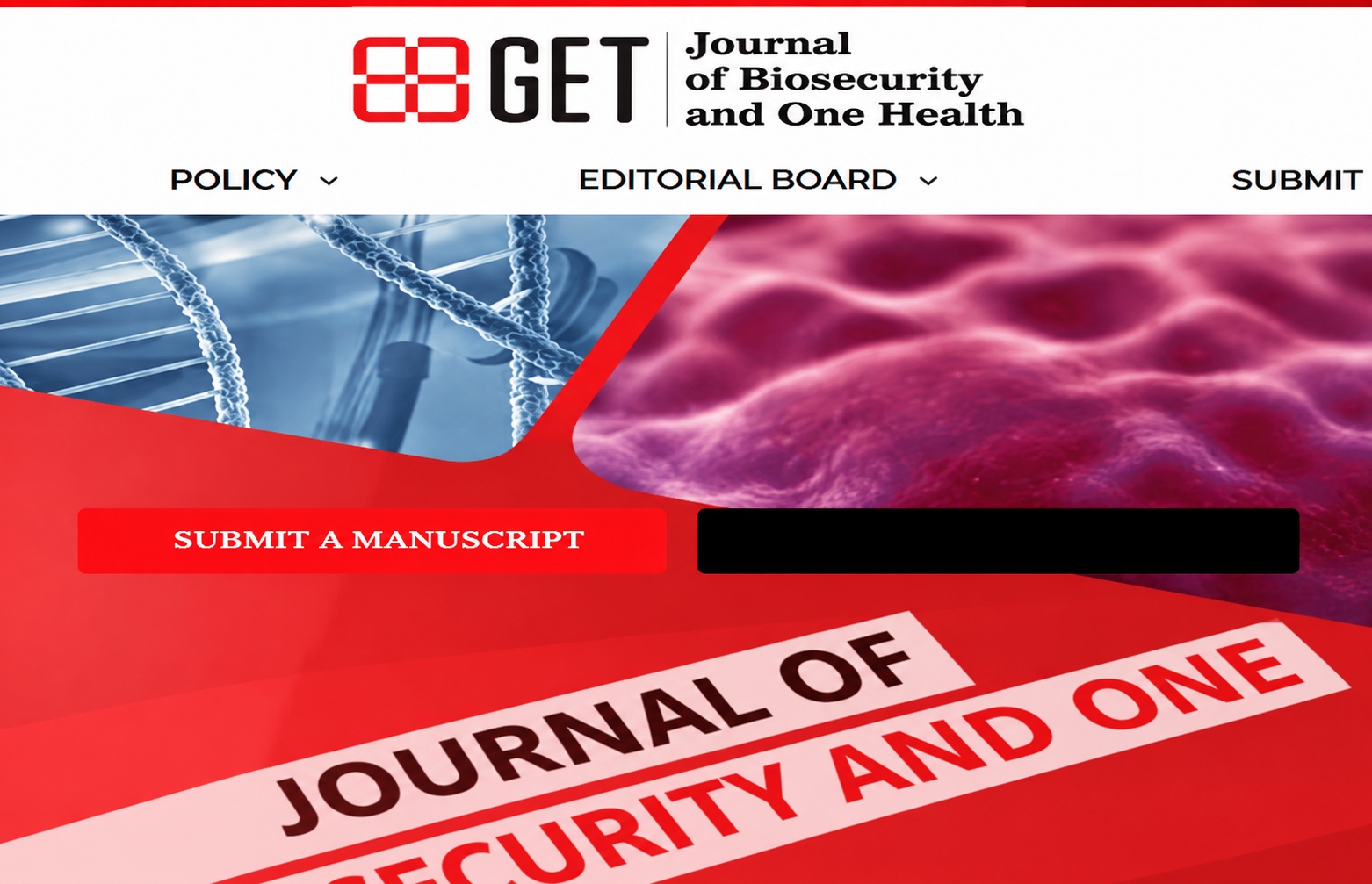 GET Journal of Biosecurity and One Health website banner
